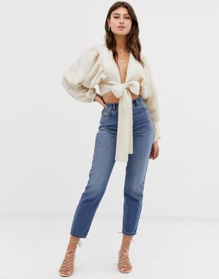 asos tie top