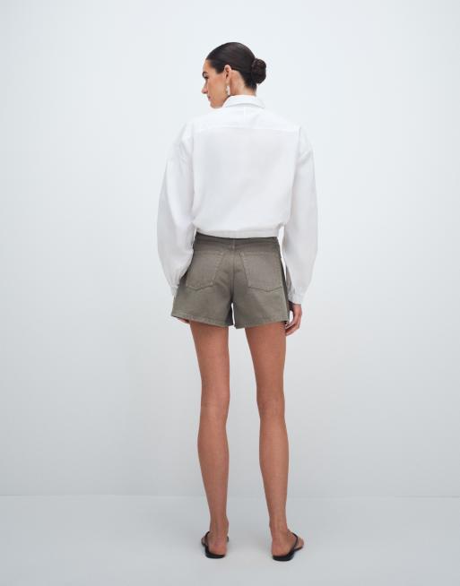ASOS DESIGN longer a line short in khaki, 3 of 12