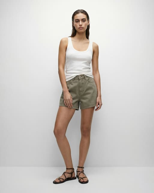 ASOS DESIGN longer a line short in khaki, 9 of 12