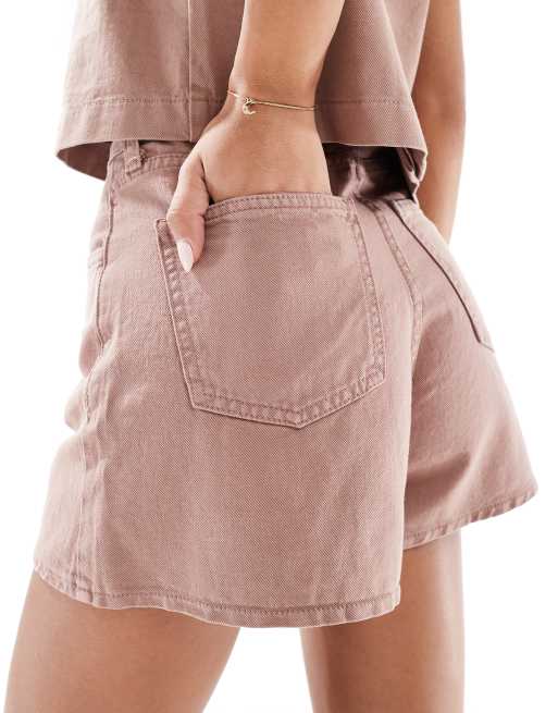 ASOS DESIGN longer a line shorts in mocha - part of a set
