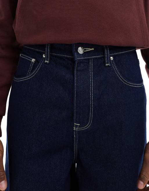 ASOS DESIGN - Bermuda en jean long - Indigo