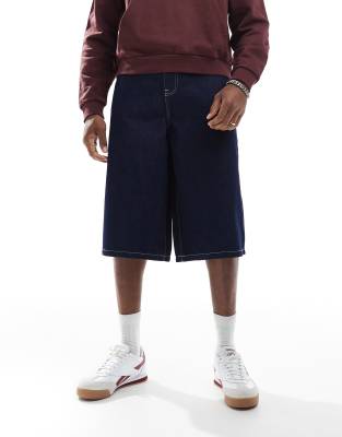 ASOS DESIGN LONGER LENGTH DENIM JORTS 