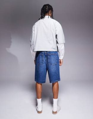 ASOS DESIGN LONGER LENGTH DENIM JORT