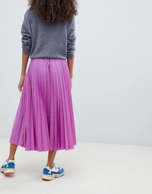 ASOS longer length pleated midi skirt