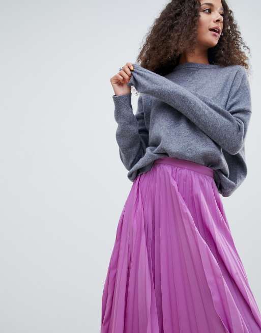 Long pleated clearance skirt asos