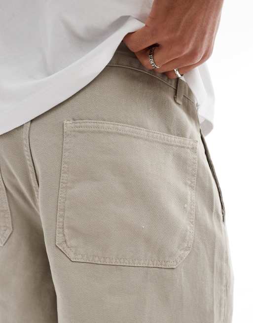 ASOS DESIGN longer length pull on cargo shorts in grey, 5 of 5