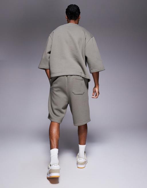 ASOS DESIGN longer length short in khaki