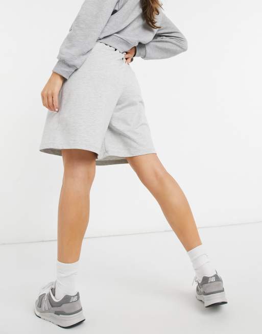 ASOS Design Slim Jersey Shorts in Gray heather-Grey