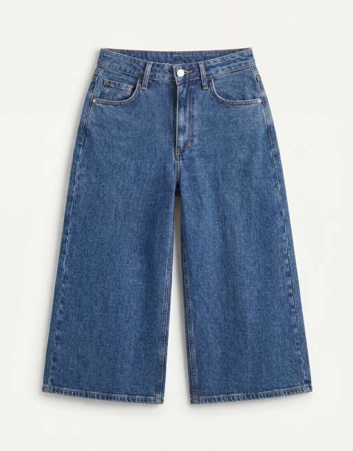 ASOS DESIGN - Longline-bermudajorts i blå mellemvask, 6 af 7