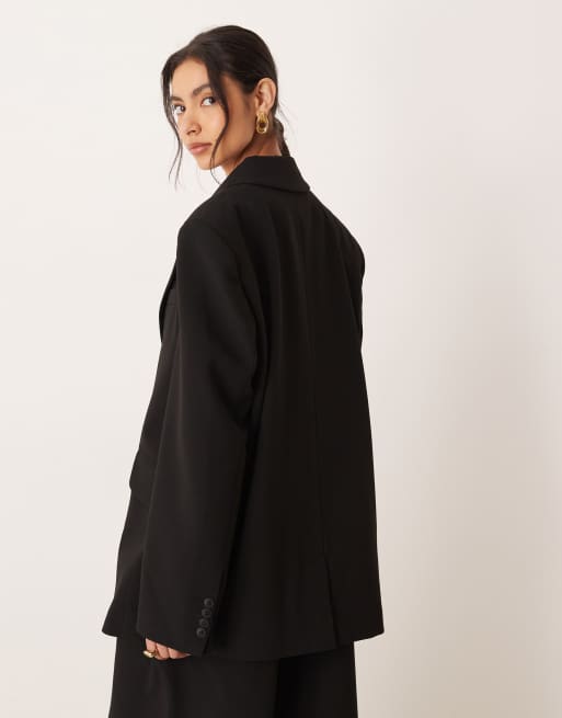 ASOS DESIGN longline blazer in black - part of a set, 4 of 4