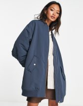 ASOS Edition oversized bomber jacket in green