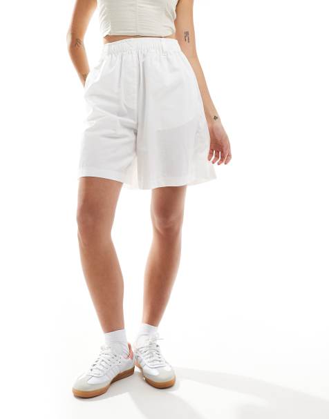 ASOS DESIGN longline boxer short in white - view 1