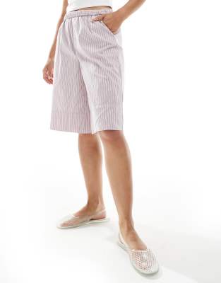 Asos Design Longline Boxer Shorts In Purple