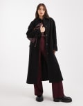 [ASOS DESIGN] ASOS DESIGN longline car coat in black S Black