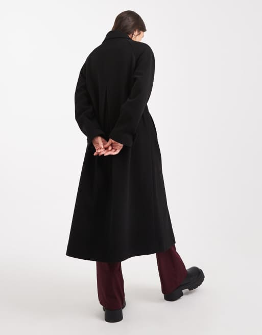ASOS DESIGN longline car coat in black