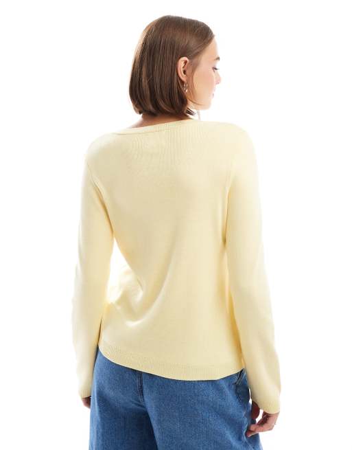 ASOS DESIGN longline cardigan in lemon yellow ASOS