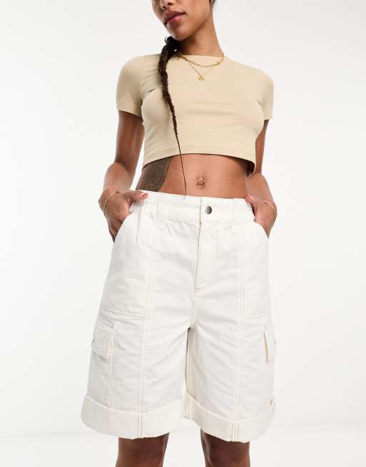 ASOS DESIGN combat cargo pants in ecru