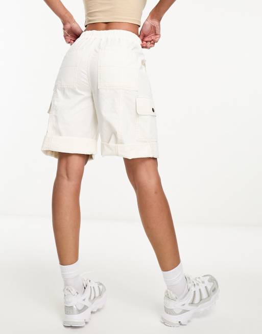 Cargo hot sale white shorts