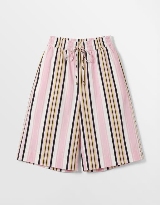ASOS DESIGN longline co-ord shorts in multi stripe, 6 of 9