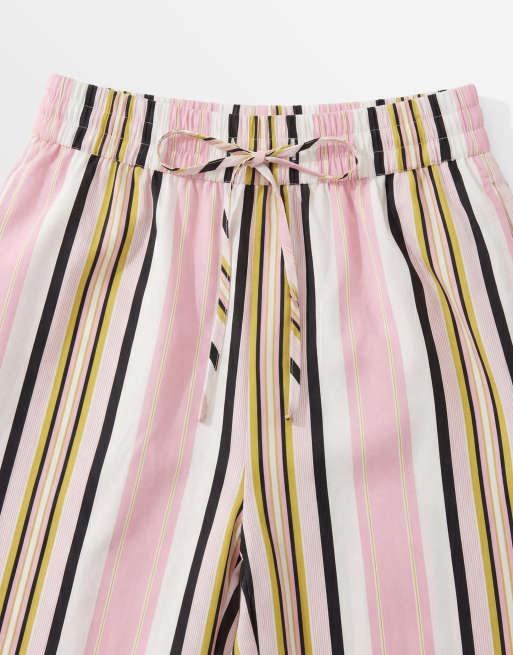 ASOS DESIGN longline co-ord shorts in multi stripe, 8 of 9
