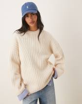 ASOS DESIGN knitted raglan cardigan in buttermilk yellow