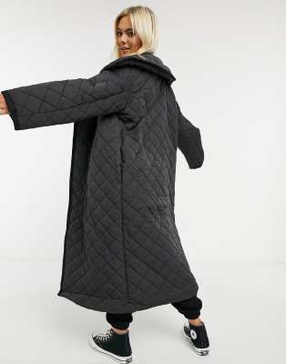 maxi quilted coat