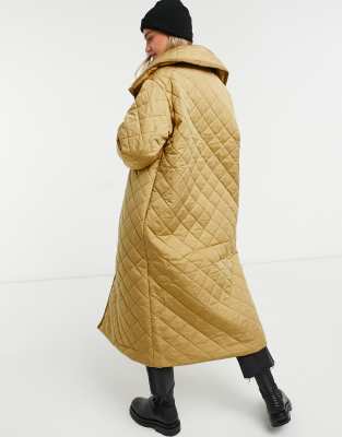 asos long quilted coat