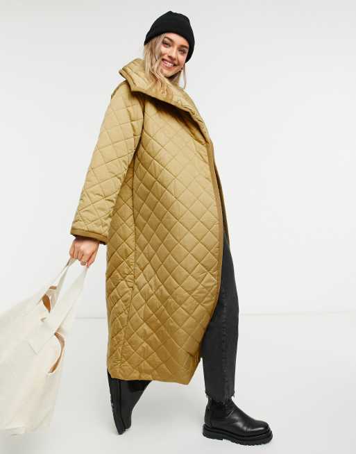 Dazzling Diamond-Quilted Coat by Studio EY