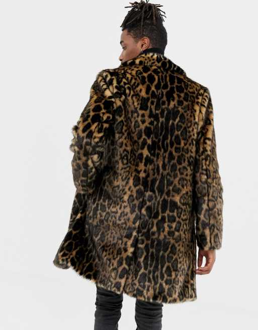 Asos fur outlet coat mens