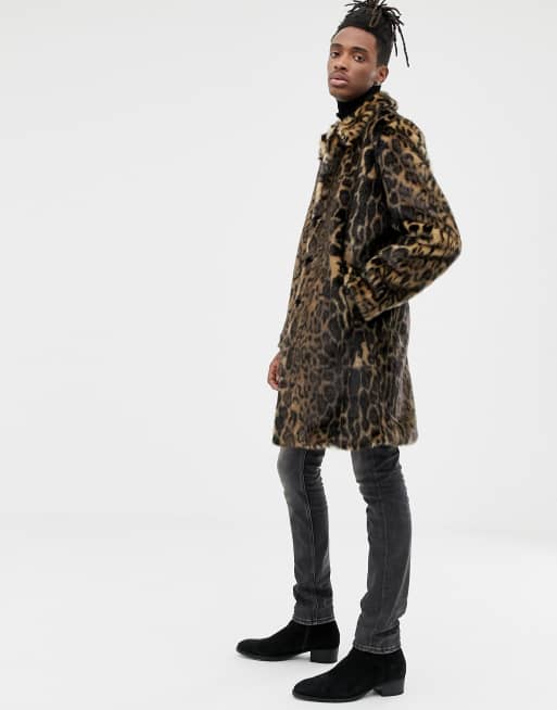 Asos fur outlet coat mens