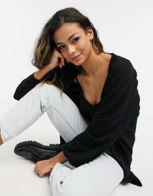 longline fine knit jumper