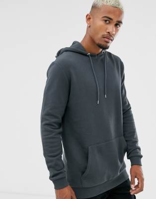 grey longline hoodie
