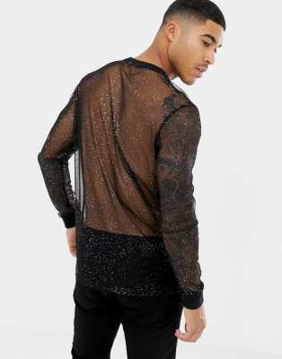 sparkly mesh shirt