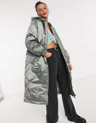 asos design longline puffer jacket