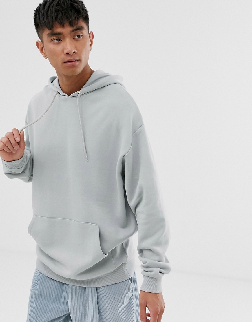ASOS DESIGN longline oversized hoodie in grey