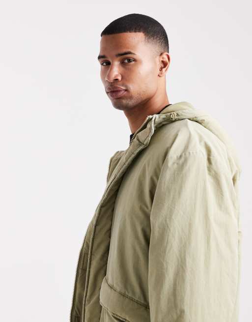 ASOS DESIGN – Longline-Parka in Grün, 4 von 5