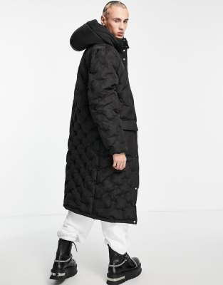 asos design longline puffer jacket