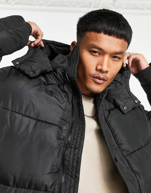 Asos black puffer best sale