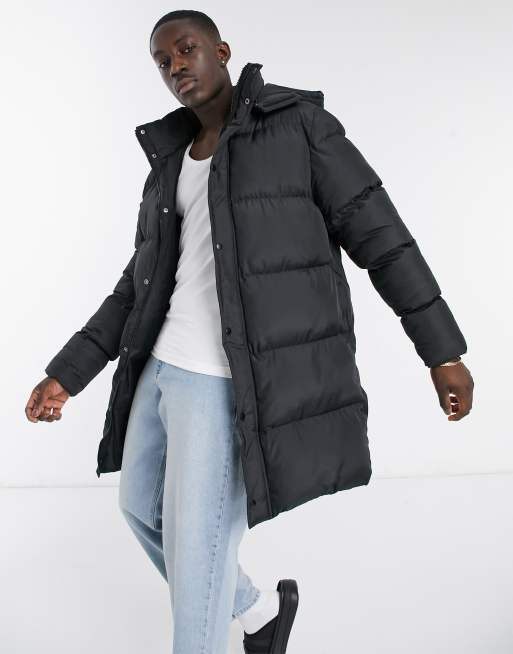 Asos longline puffer on sale jacket