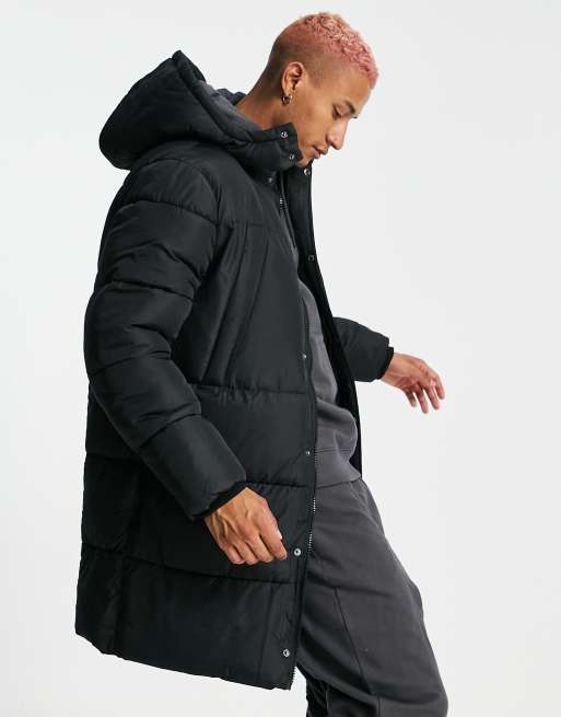 Asos black hotsell puffer jacket mens