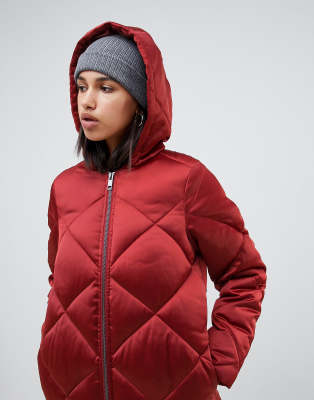 asos design longline puffer jacket