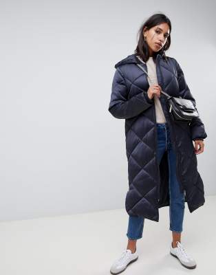 asos design longline puffer jacket