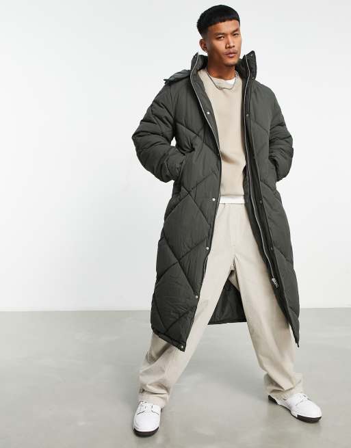 Asos longline hot sale puffer