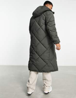 asos longline padded coat