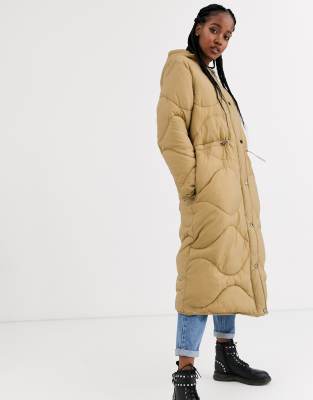 asos design longline puffer jacket