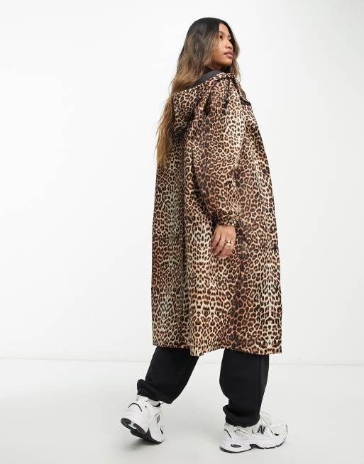 Animal print rain mac sale