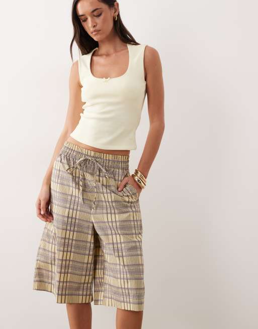 ASOS DESIGN longline shorts in check, 3 of 5