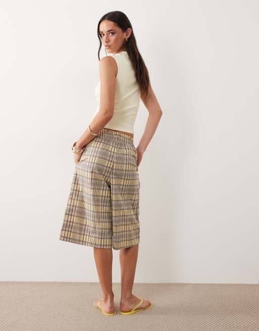ASOS DESIGN longline shorts in check, 4 of 5