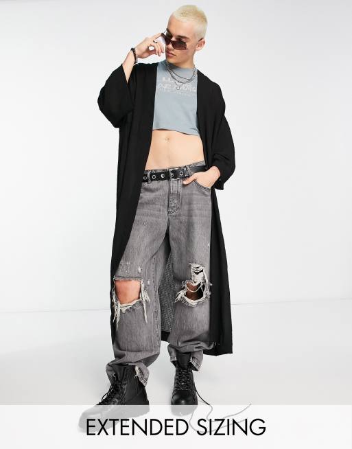 ASOS DESIGN - Longline - Sort kimono 
