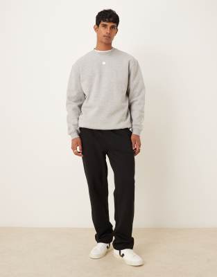 Asos Design Longline Sweatshirt In Gray
